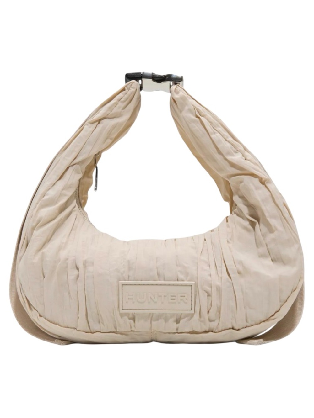 Hunter Crescent‎ Bag Oyster Ruched Puffer Shoulder Bag Adjustable Strap NWT